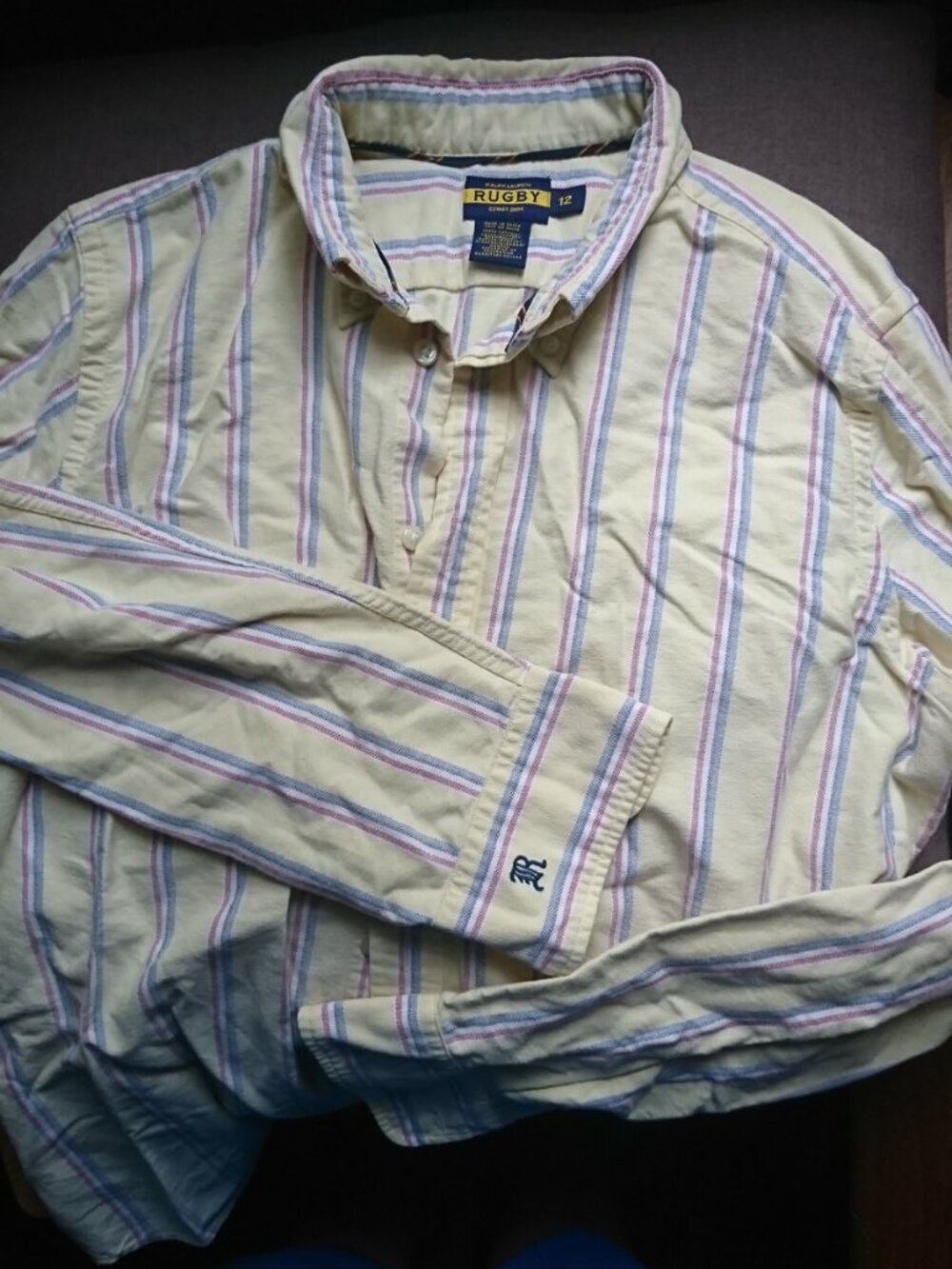 Rugby Ralph Lauren Shirt Blouse Top Ladies US 12 Oxford Button Down Rare